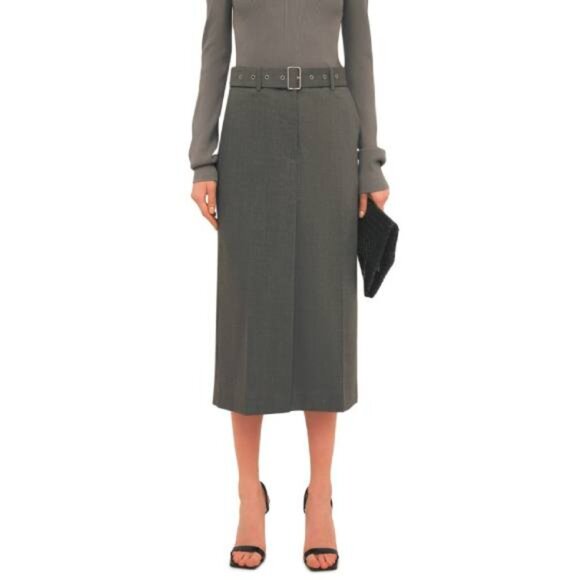 Helmut Lang AW/20 Light Grey Melange Tela Suiting Trouser Skirt - Picture 1 of 15